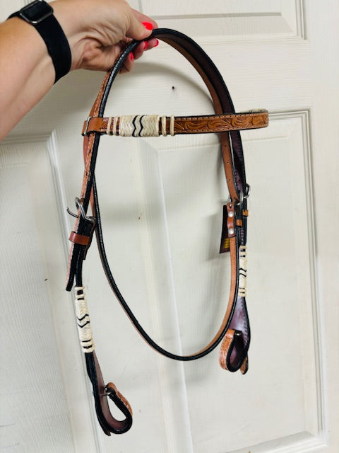 Hilason Rawhide Browband Headstall