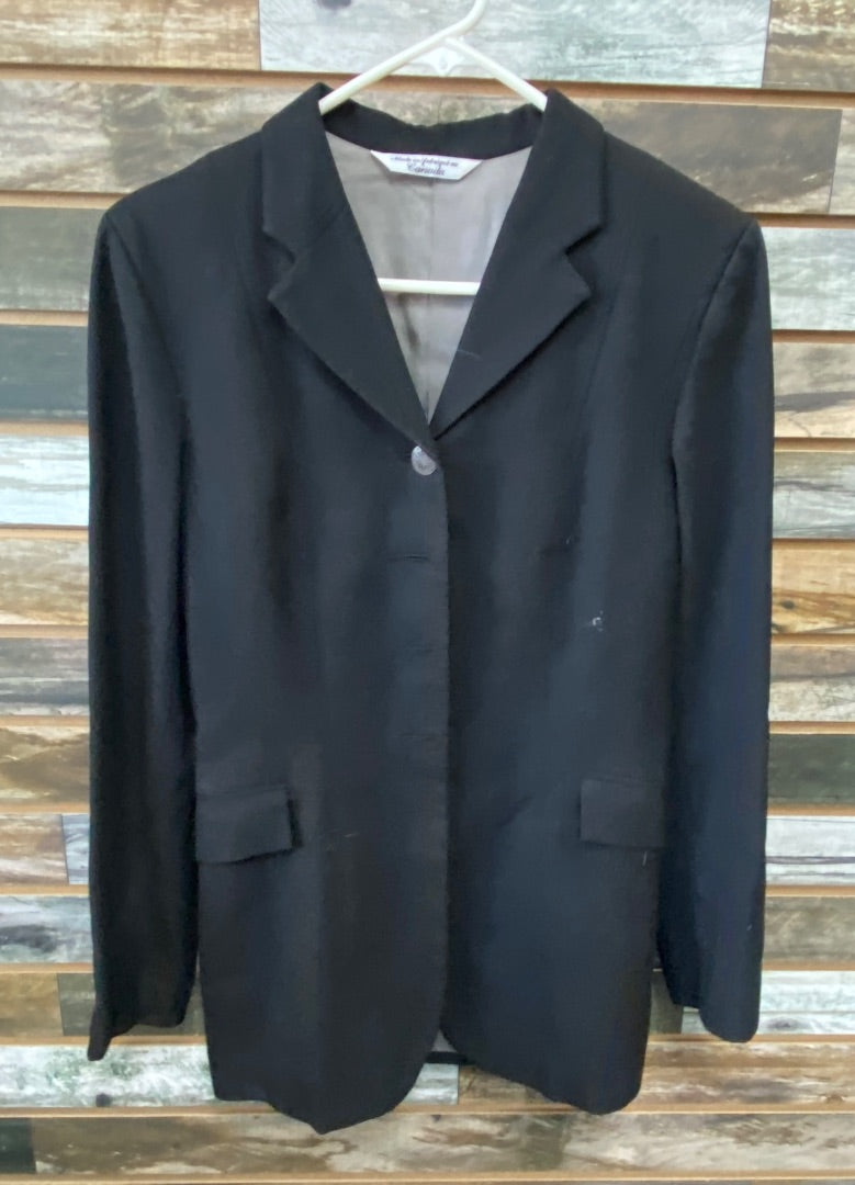 USED The Elite Black Show Coat 100% wool, 12R Black