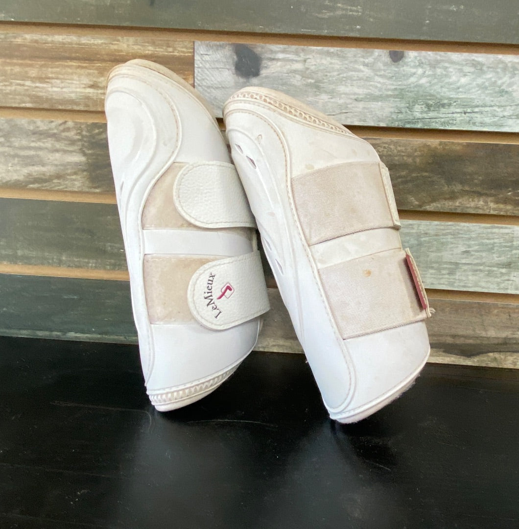 USED LeMieux Front Brush Boots White Large Large White