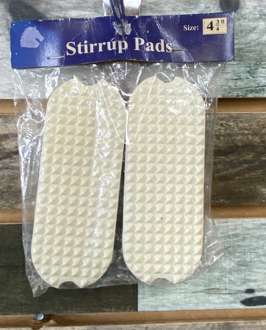 USED  Stirrup Pads 4 3/4 White