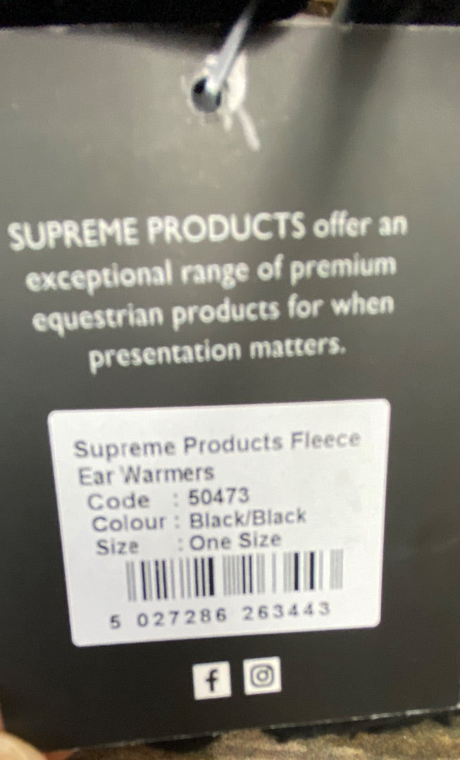 USED Supreme Products NWT Black Ear Warmers Horse Black