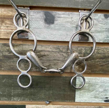 USED Ovation 3 Ring/Gag bit with Losenge Dutch Gag 5"