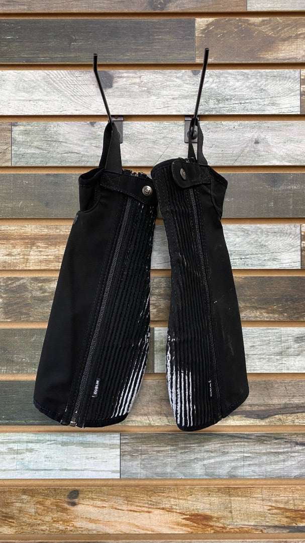 USED Dublin Suede Half Chaps | Youth Medium - Black