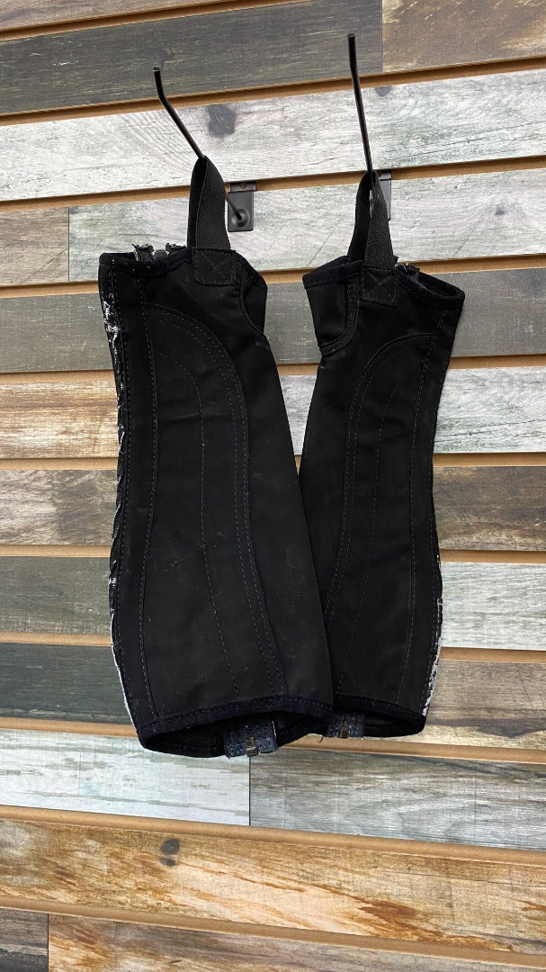 USED Dublin Suede Half Chaps | Youth Medium - Black