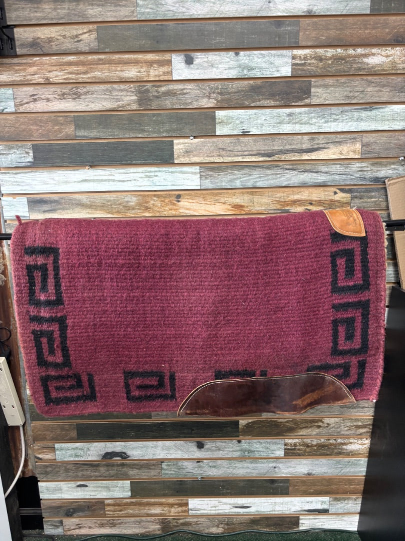 USED  Western Saddle Pad  Burgundy