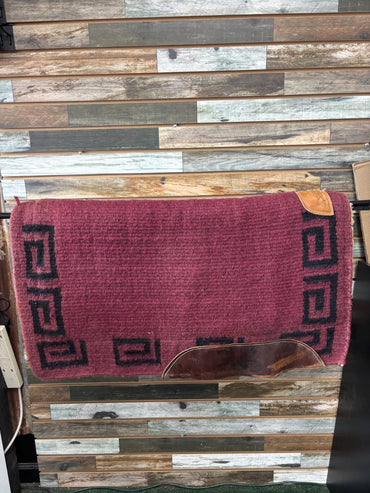 USED  Western Saddle Pad  Burgundy