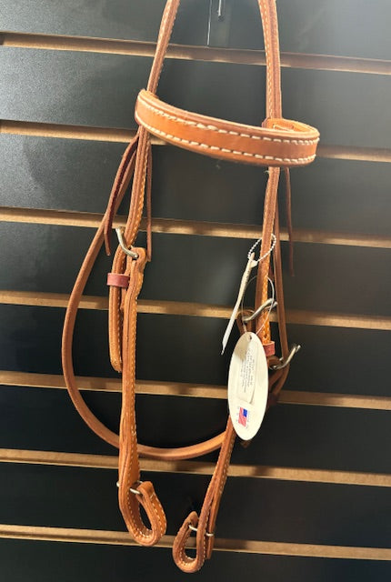 HR Working Tack Leather Browband Headstall with Quick Change