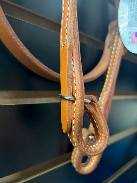 HR Working Tack Leather Browband Headstall with Quick Change