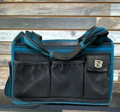 USED Noble Outfitters Grooming Tote Black/Teal  Black/Teal