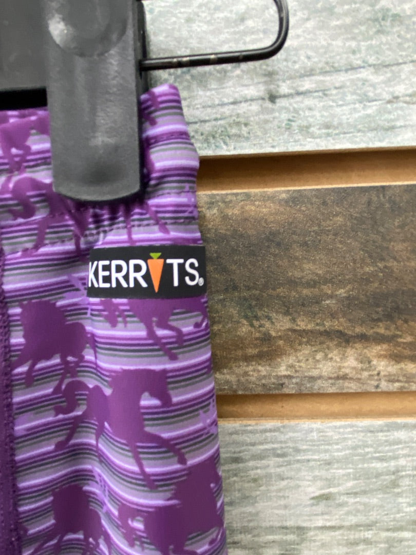 USED Kerrits Youth English Knee Patch Breeches Small Purple