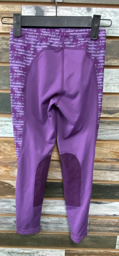 USED Kerrits Youth English Knee Patch Breeches Small Purple