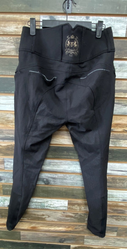 USED B Vertigo Ladies English Breeches  Silicone Full Seat 32 Black