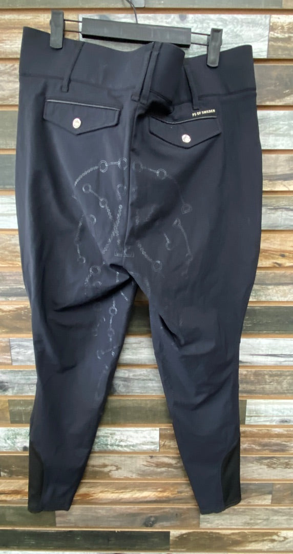 USED PS of Sweden Ladies Silicone Full Seat Breeches PS Sweden 48 Black