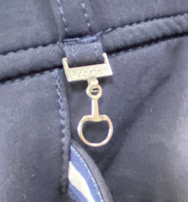 USED Horze Ladies English Breeches, Silicone Full Seat, Navy 32 Navy
