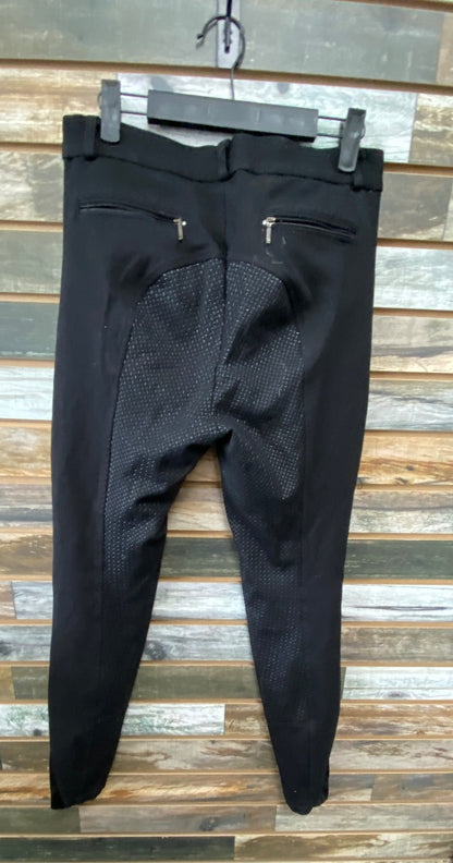USED HR Farm Ladies English Breeches, Silicone Full Seat HR Farm 30 Black
