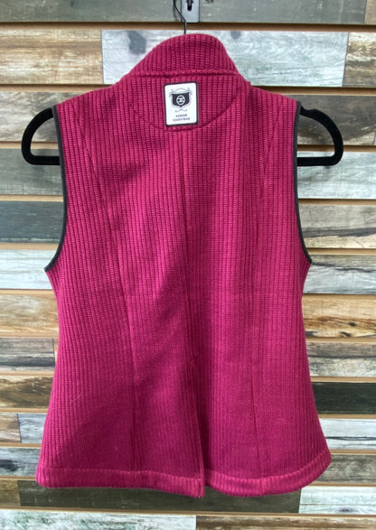 USED ASMAR Equestrian Ladies Dark Pink Knitted Vest M Dark Pink