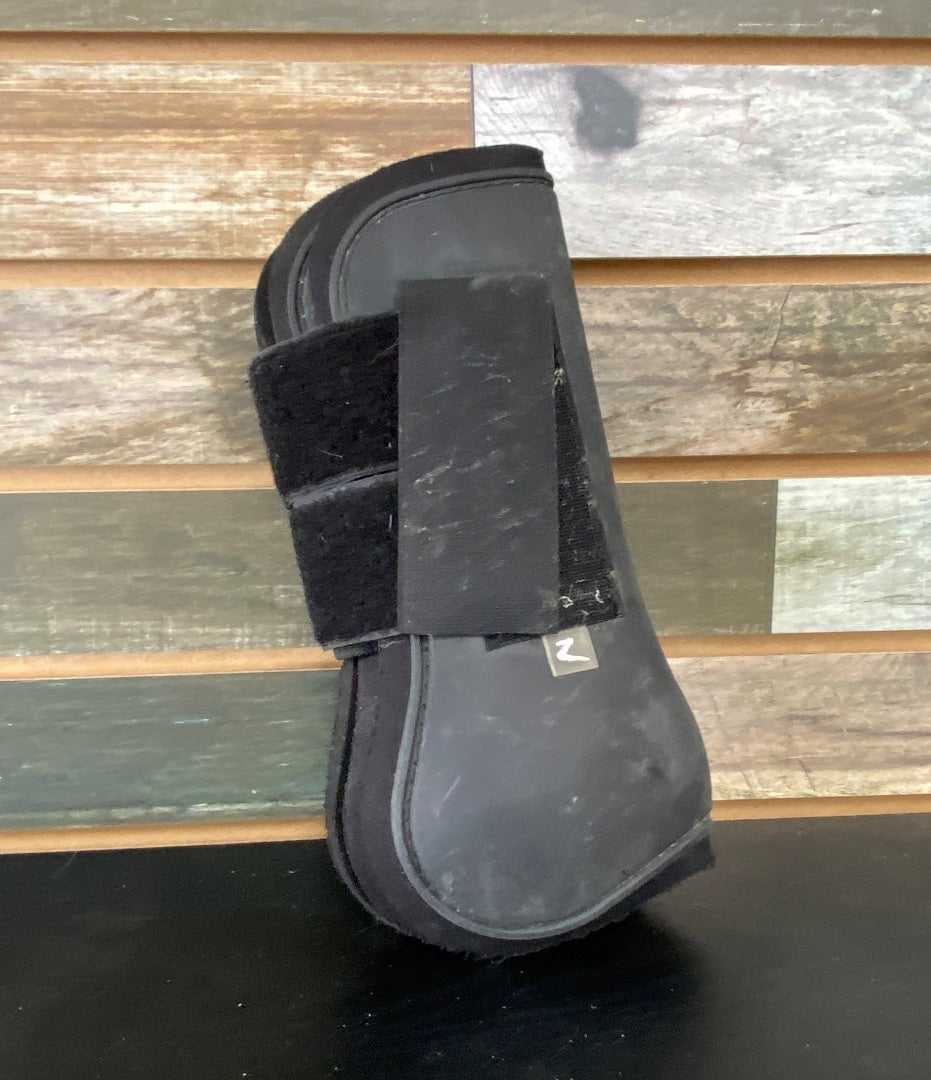 USED Horze Full Size Black Brushing Boots Full Black
