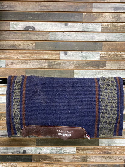 USED Professional’s Choice Western Saddle Pad Horse Dark Blue w/ Green and Brown
