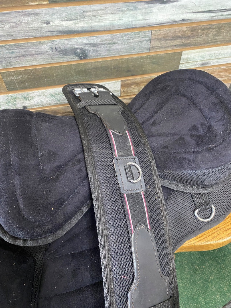USED Thoroughbred Express Treeless English Saddle 15" Black Suede
