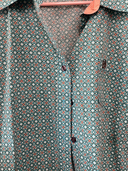 USED Cinch Long Sleeve Ladies Western Show Shirts XXL Patterned