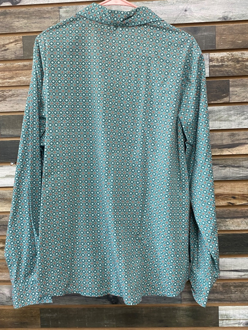 USED Cinch Long Sleeve Ladies Western Show Shirts XXL Patterned