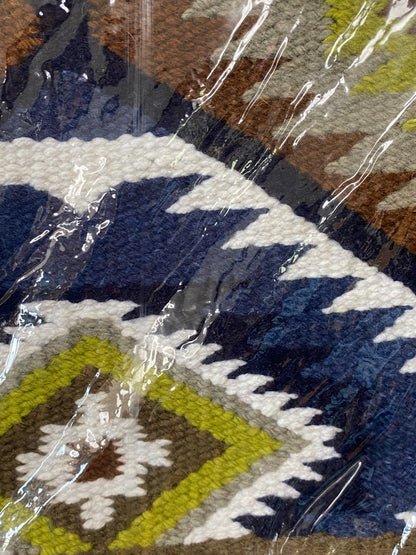 USED Back Road Wool Show Blanket 34x40 Olive | Brown | Blue | Navy