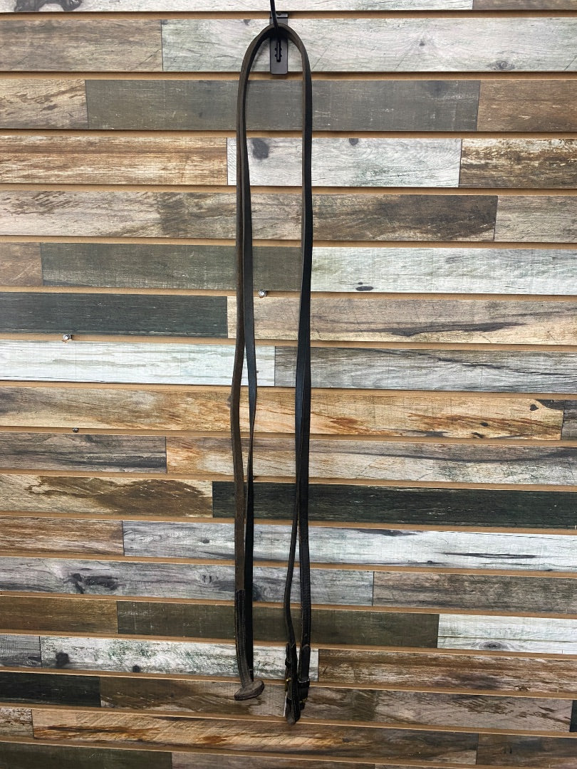 USED  Leather Lead Lines with Stoppers  Brown