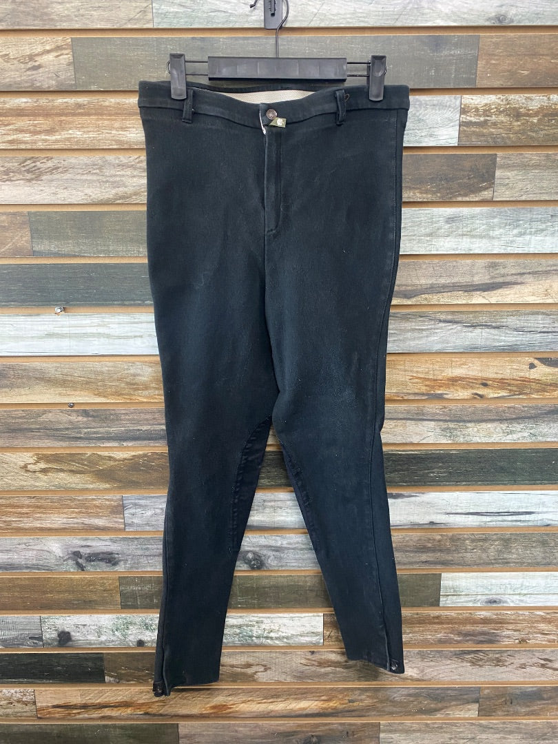 USED Devon-Aire Ladies Knee Patch Breech 32L Black