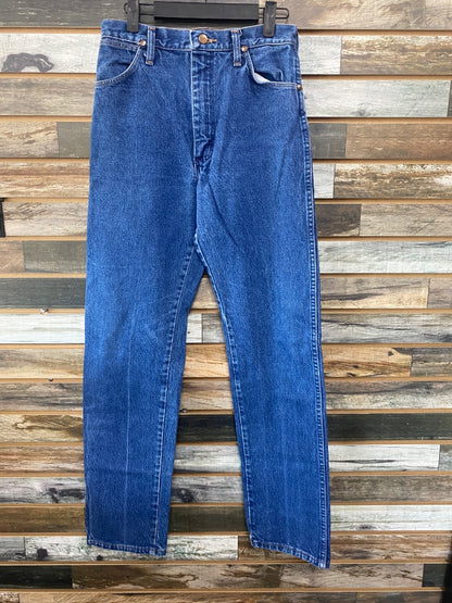 USED Wrangler Ladies Western Jean Straight leg 9x32 Medium Wash