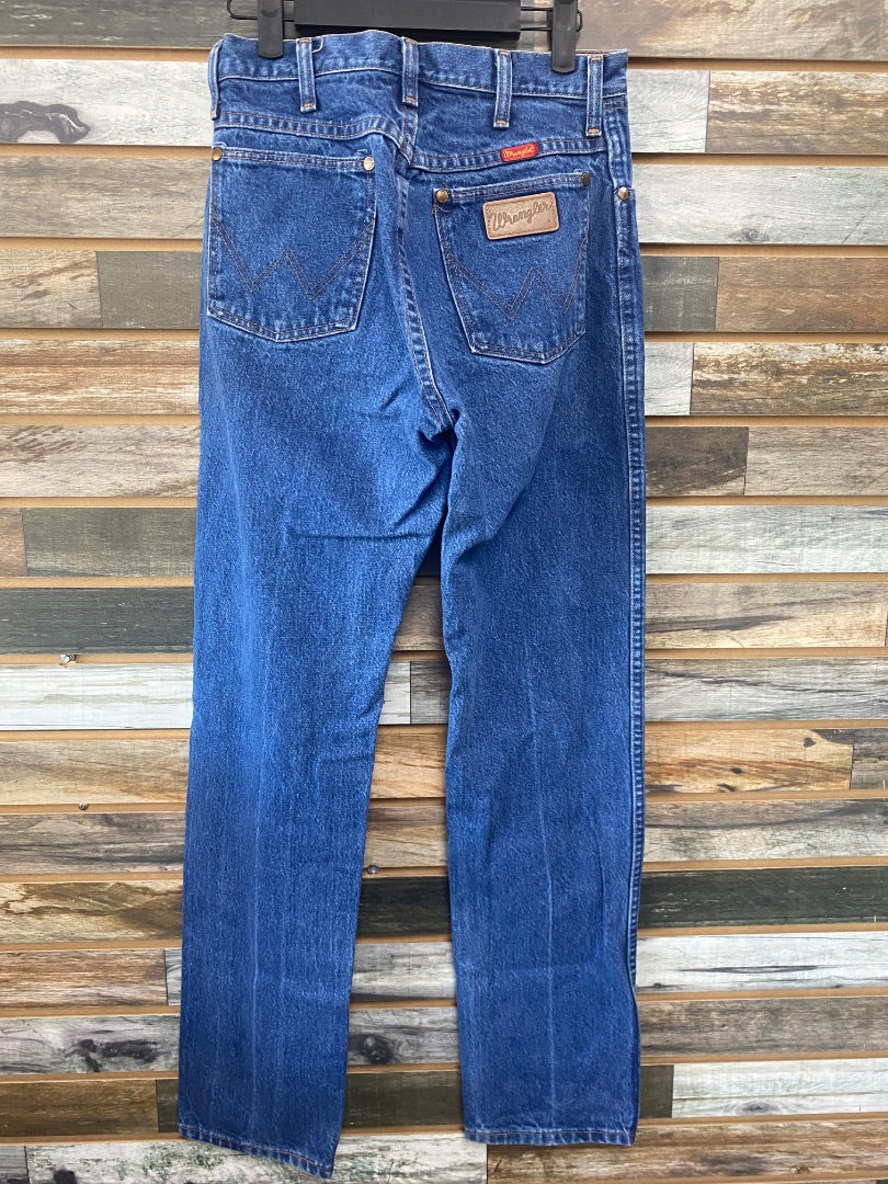 USED Wrangler Ladies Western Jean Straight leg 9x32 Medium Wash