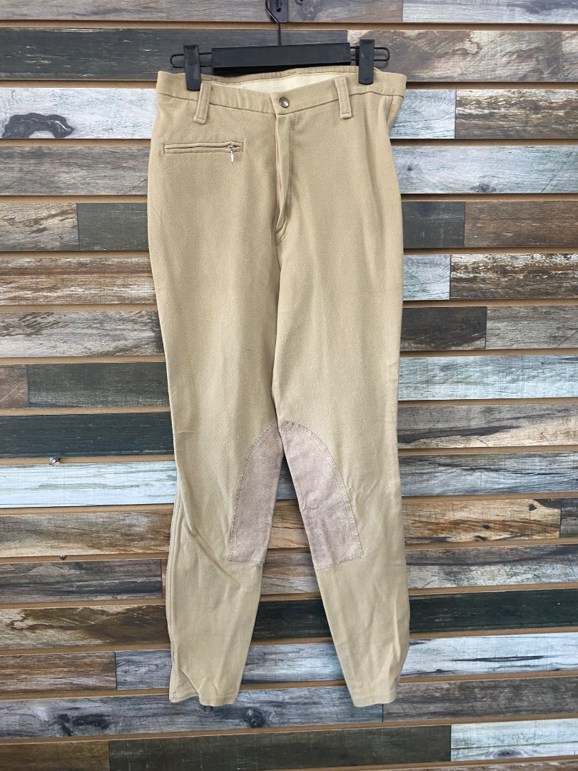 USED Devon-Aire Ladies Knee Patch Breech 28 Tan
