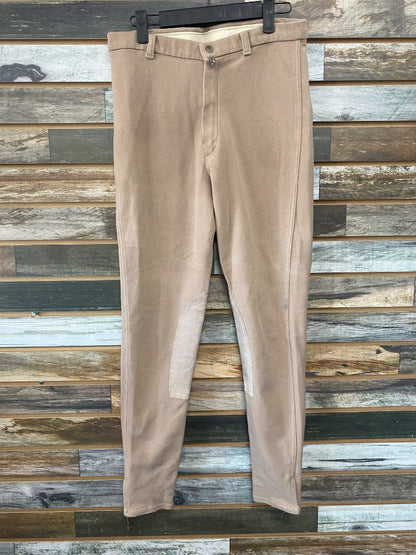 USED Devon-Aire Ladies English Breeches Knee Patch 30 Tan