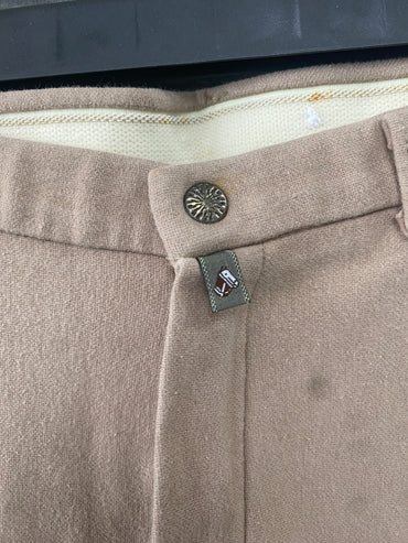 USED Devon-Aire Ladies English Breeches Knee Patch 30 Tan