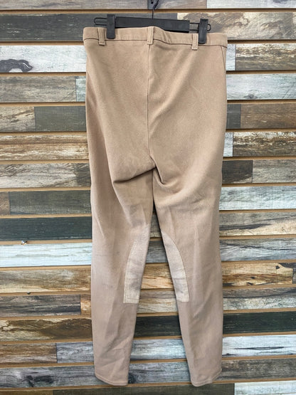 USED Devon-Aire Ladies English Breeches Knee Patch 30 Tan