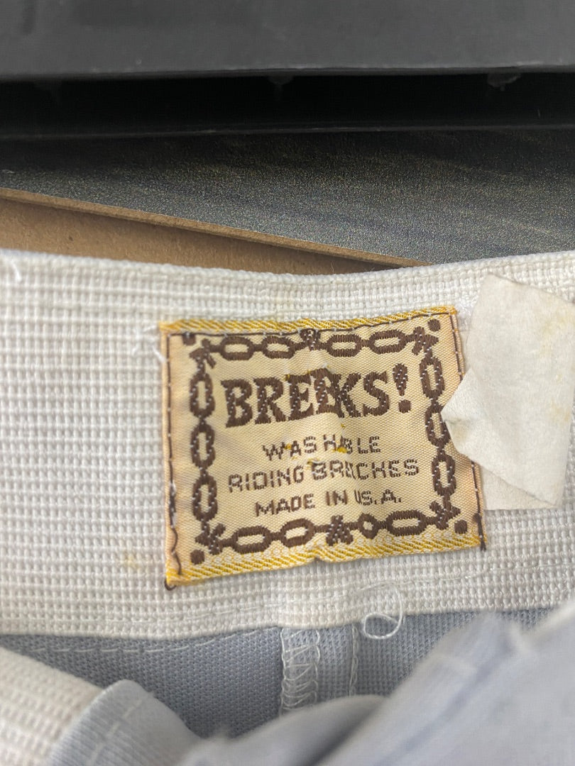 USED Breeks Ladies English Breeches Knee Patch Small Grey