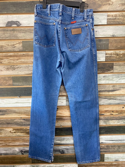 USED Wrangler Ladies Straight Leg Jeans 9x32 Medium Wash