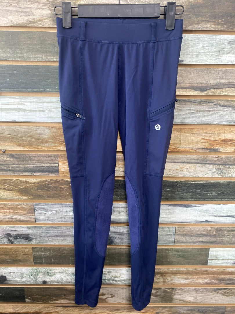 USED Amazon Youth Riding Tights Youth Large Navy