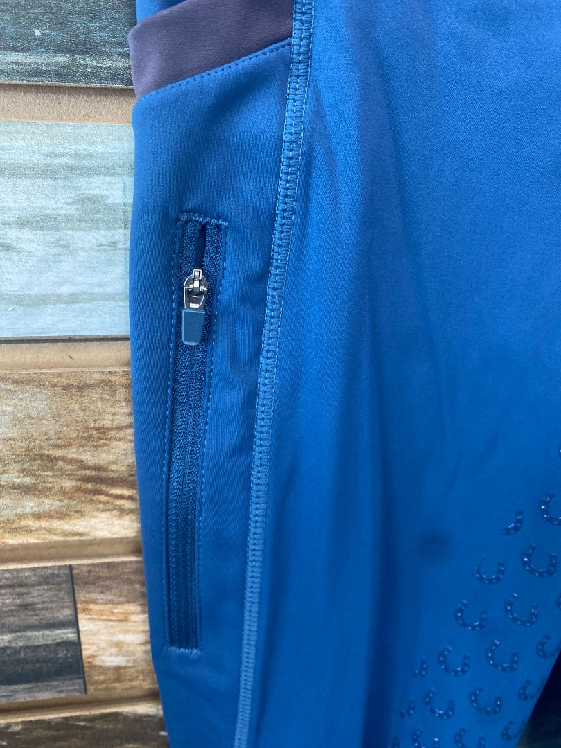 USED FitsT4 Youth Silicone Full Seat Breeches Youth Large Blue