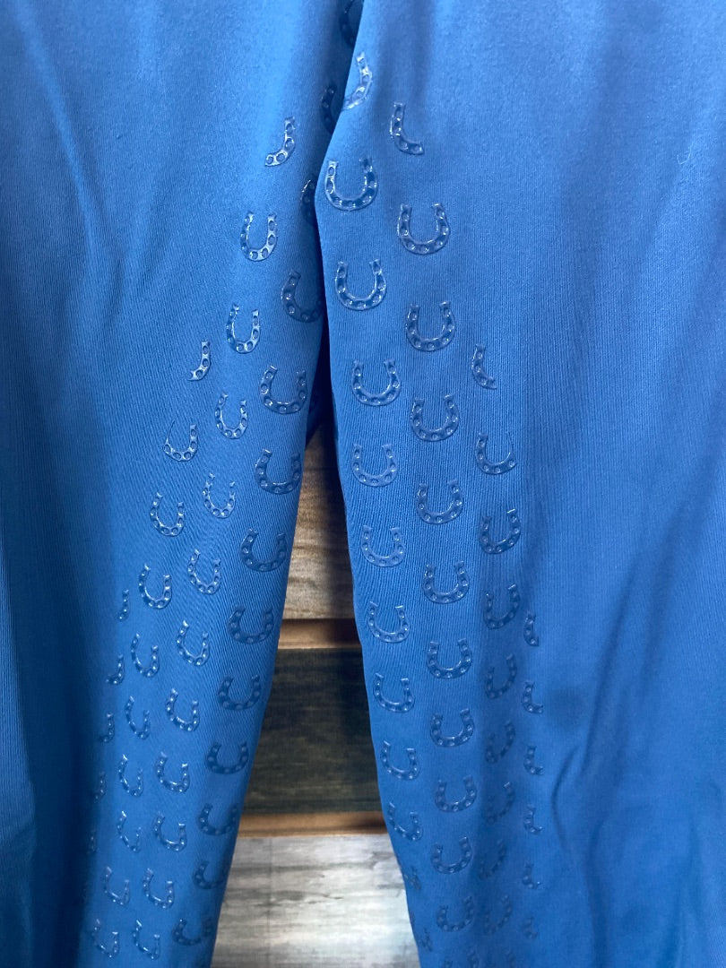 USED FitsT4 Youth Silicone Full Seat Breeches Youth Large Blue