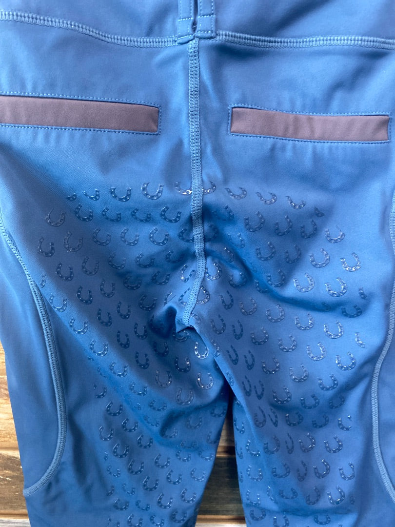 USED FitsT4 Youth Silicone Full Seat Breeches Youth Large Blue