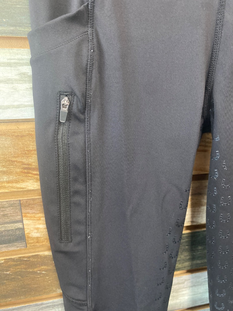 USED FitsT4 Youth Silicone Full Seat Breeches Youth Large Black