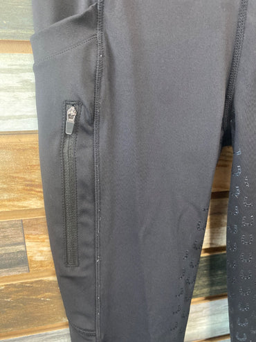 USED FitsT4 Youth Silicone Full Seat Breeches Youth Large Black