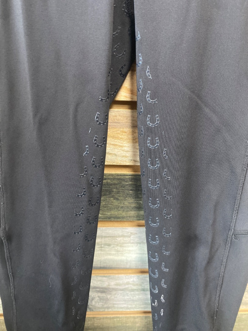 USED FitsT4 Youth Silicone Full Seat Breeches Youth Large Black