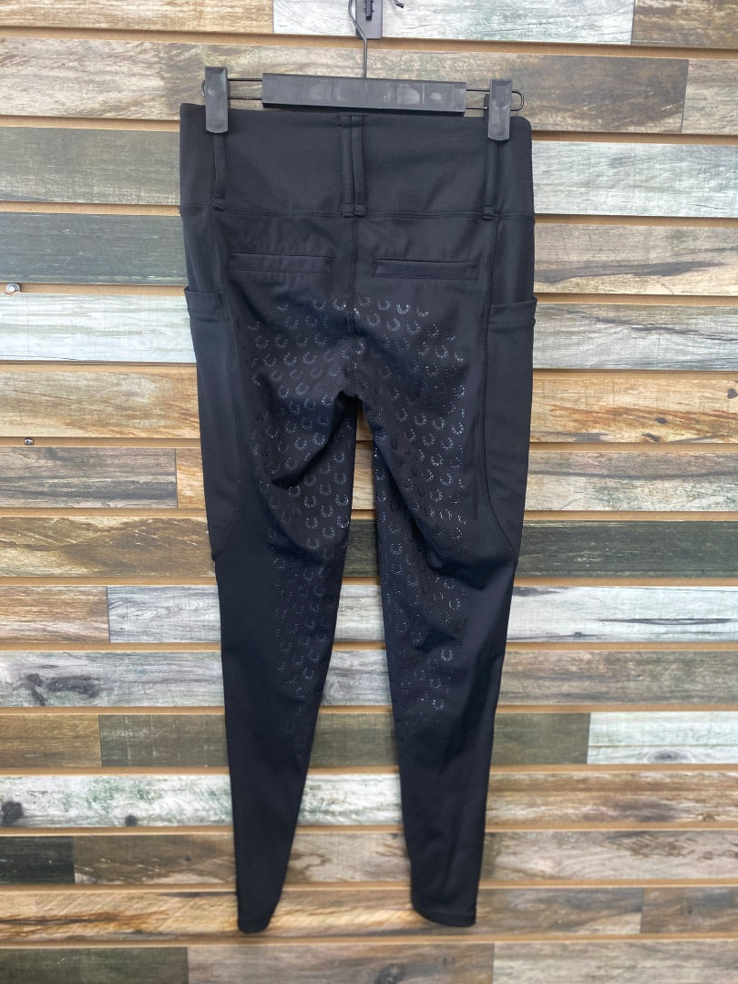 USED FitsT4 Youth Silicone Full Seat Breeches Youth Large Black