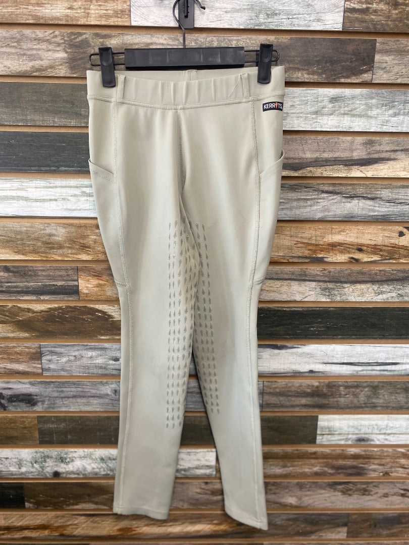 USED Kerrits Youth English Riding Tights Youth XL Tan