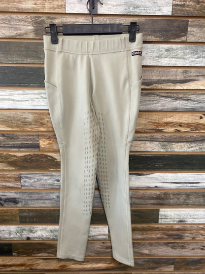 USED Kerrits Youth English Riding Tights Youth XL Tan