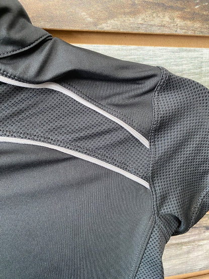 USED Chestnut Bay Youth Vented Riding Tops Youth Medium Dark Grey | White Trim