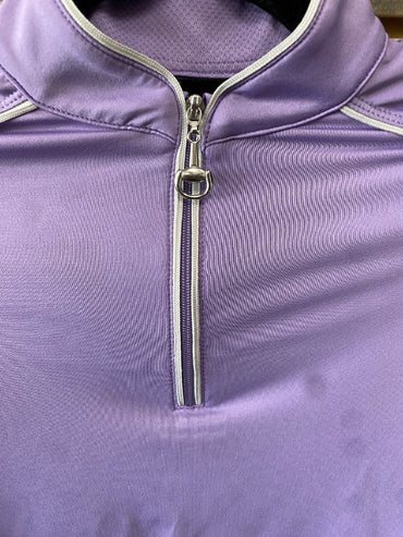 USED Chestnut Bay Youth Vented Riding Tops Youth Medium Lavender