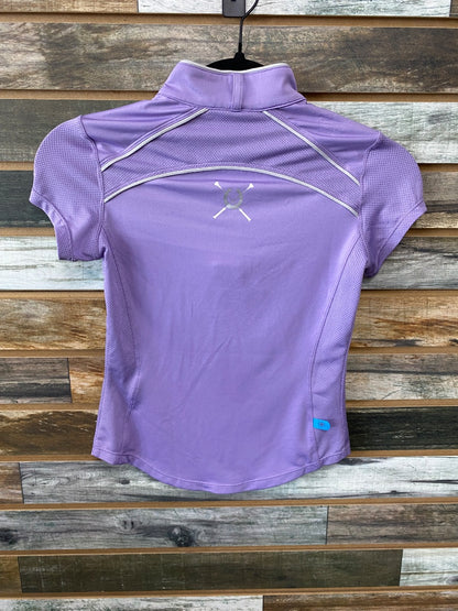 USED Chestnut Bay Youth Vented Riding Tops Youth Medium Lavender