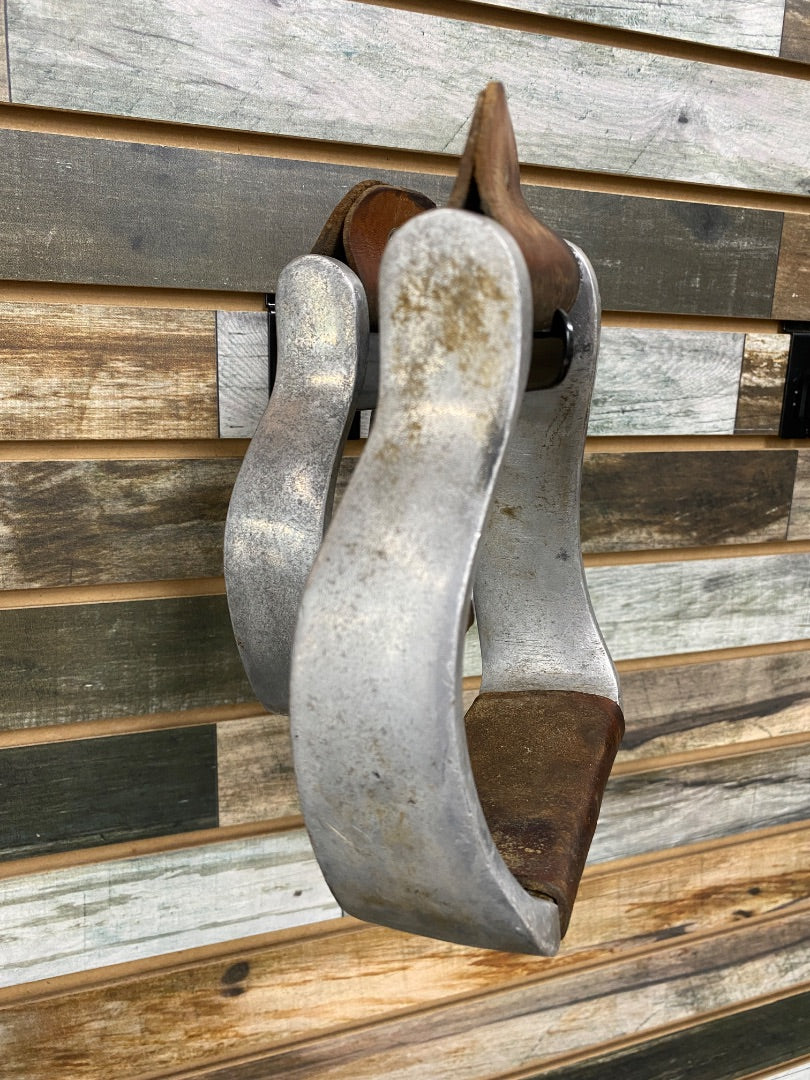 USED  Western Aluminum Stirrups  Silver